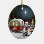 Winter Great Dane Caravan Weihnachtsabenteuer Keramik Ornament (Rechts)
