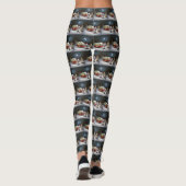 Winter Great Dane Caravan Weihnachtsabenteuer Leggings (Rückseite)