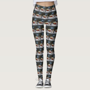 Winter Great Dane Caravan Weihnachtsabenteuer Leggings