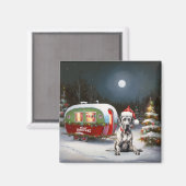 Winter Great Dane Caravan Weihnachtsabenteuer Magnet (Vorderseite/Rückseite)