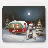 Winter Great Dane Caravan Weihnachtsabenteuer Mousepad (Vorne)
