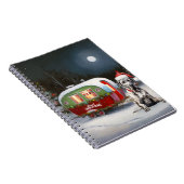 Winter Great Dane Caravan Weihnachtsabenteuer Notizblock (Rechte Seite)