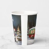 Winter Great Dane Caravan Weihnachtsabenteuer Pappbecher (Links)