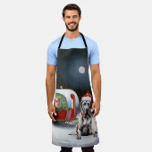 Winter Great Dane Caravan Weihnachtsabenteuer Schürze (Getragen)