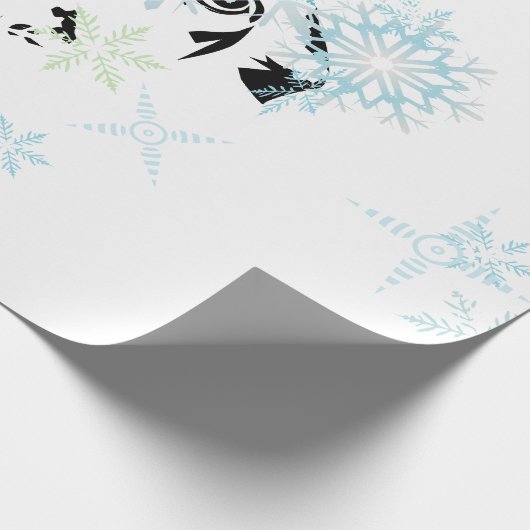 Winter Great Dane Geschenkpapier (Ecke)