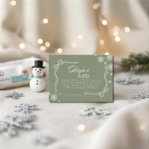 Winter Green Diaper Raffle Baby Dusche