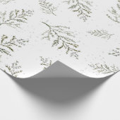 Winter Green Foliage Muster Geschenkpapier (Ecke)