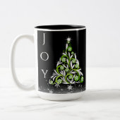 Winter Green Mint Candy Extravaganten Weihnachtsba Zweifarbige Tasse (Links)