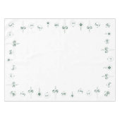 Winter Green Monogram Bauble Ornaments Weihnachten Tischdecke (Vorderseite (Horizontal))