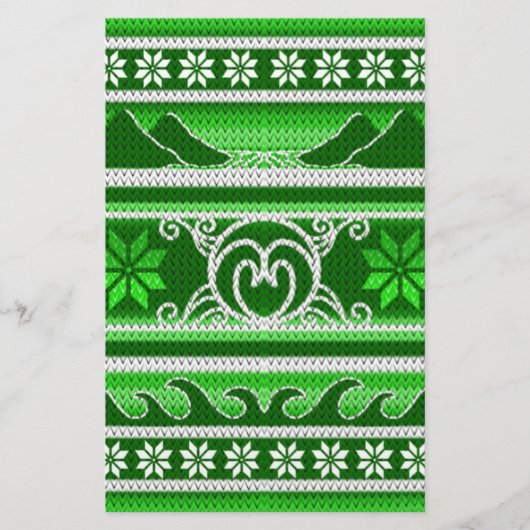 Winter Green Nordic Design Briefpapier (Vorderseite)