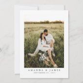 Winter Green Pine Snow Foto Hochzeit Party Einladung (Rückseite)