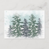 Winter green pine snowman bring a book baby shower begleitkarte (Rückseite)