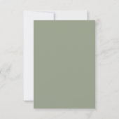 Winter Greenerity Menu Choice Wedding RSVP Card Karte (Rückseite)
