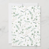 Winter Greenery Baby Shower Einladung (Rückseite)