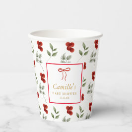 Winter Greenery Baby Shower Pappbecher