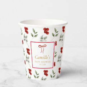 Winter Greenery Baby Shower Pappbecher