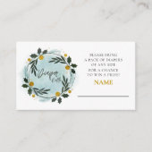 Winter Greenery Babydusche Windelwanne Begleitkarte (Vorderseite)