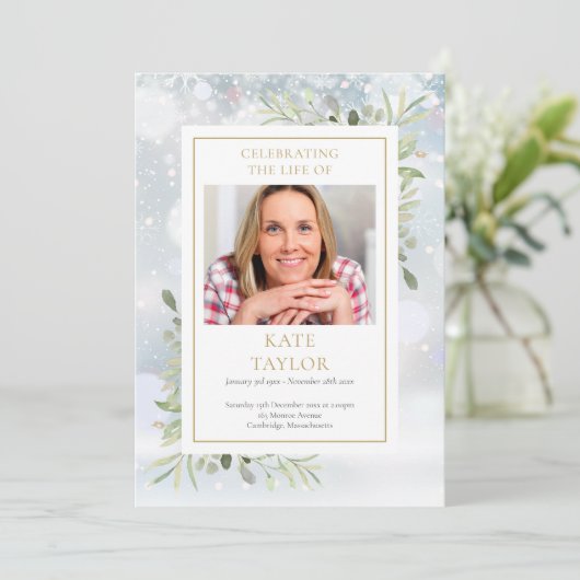 Winter Greenery Beerdigung des Serviceprogramms Programm (Stehend Vorderseite)