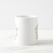 Winter Greenery Berries Wreath Monogram Kaffeetasse (Mittel)