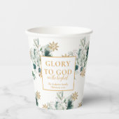 Winter Greenery Bible Verse Religiöse Weihnachten Pappbecher (Vorderseite)