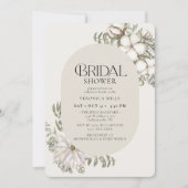 Winter Greenery Bloral Oval Brautparty Einladung (Vorderseite)