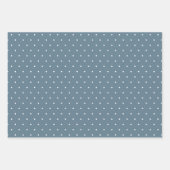 Winter Greenery Blue und Tan Patterns Weihnachten Geschenkpapier Set (Vorderseite 3)