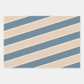 Winter Greenery Blue und Tan Patterns Weihnachten Geschenkpapier Set (Vorderseite 2)