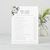 Winter Greenery Blumen, wo sie Spielkarte waren Einladung (Stehend Vorderseite)