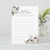 Winter Greenery Blumen, wo sie Spielkarte waren Einladung (Stehend Vorderseite)