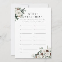 Winter Greenery Blumen, wo sie Spielkarte waren