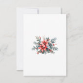 Winter Greenery Blumenweihnachtsfest Hochzeit Save The Date (Rückseite)
