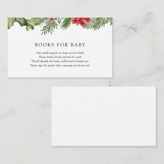 Winter Greenery Books for Baby insert card (Vorne/Hinten)
