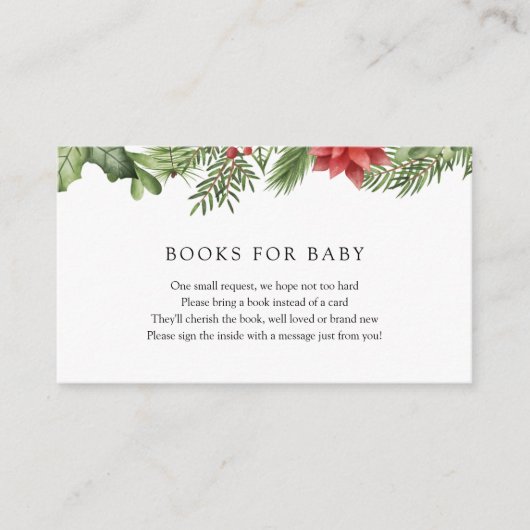 Winter Greenery Books for Baby insert card (Vorderseite)