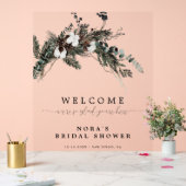 Winter Greenery Bouquet Brautparty Willkommen Acrylschild (Hochzeit)