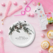 Winter Greenery Bouquet Pappteller (Party)