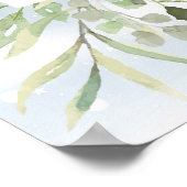 Winter Greenery Brautparty Begrüßungszeichen Poster (Ecke)