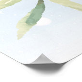 Winter Greenery Brautparty Begrüßungszeichen Poster (Ecke)