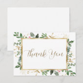 Winter Greenery Brautparty Danke Karte (Vorne/Hinten)
