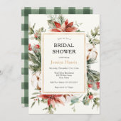 Winter Greenery Bridal Dusche Einladung (Vorne/Hinten)