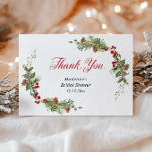 Winter Greenery Bridal Shower Dankeskarte