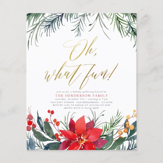 Winter Greenery Budget Weihnachtsfeier (Vorderseite)