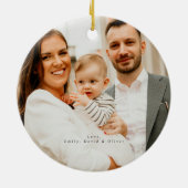 Winter Greenery Christmas Photo Wreath Ornament (Hinten)