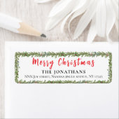 Winter Greenery Elegant Christmas Return Address (Insitu)