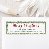 Winter Greenery Elegant Christmas Return Address (Insitu)