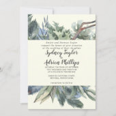 Winter Greenery | Elfenbeinfeierliche Einladung (Vorderseite)