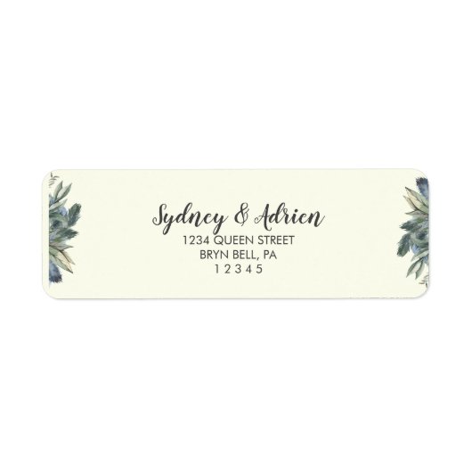 Winter Greenery | Elfenbeinhochzeit - Rücksendeadr (Vorne)