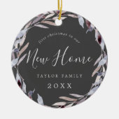 Winter Greenery Erste Weihnachtsfeier Neues Zuhaus Keramik Ornament (Vorne)
