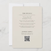 Winter Greenery Floral Cream UAWG QR Code Hochzeit Einladung (Rückseite)