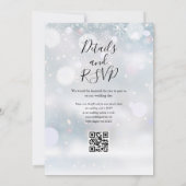 Winter Greenery Floral QR Code Hochzeit Einladung (Rückseite)