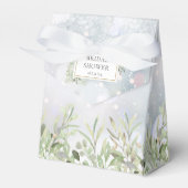 Winter Greenery Foliage Brautparty Geschenkschachtel (Vorderseite)